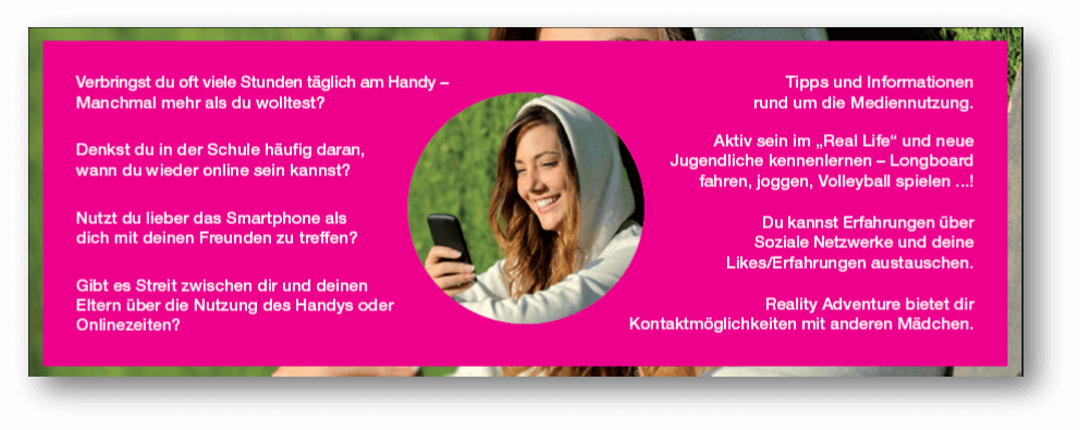 Reality Adventure for girls - Ambulante Suchthilfe Bonn - Kooperation von Caritasverband und Diakonischem Werk
